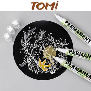 Bút Đánh Dấu Màu Trắng Chống Nước Ngòi 3.0mm TOMI 238