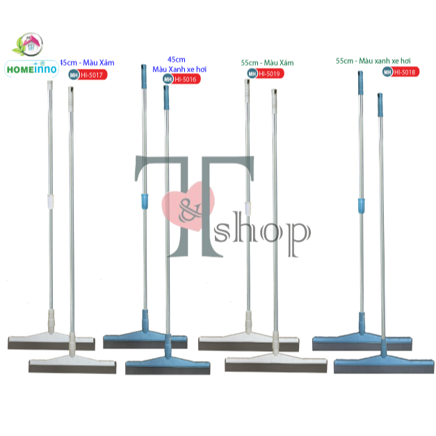 Cây Cán Tăng Đơ 100cm-155cm Gạt Lùa Nước Sàn Lưỡi Đôi Homeinno Siêu Khô