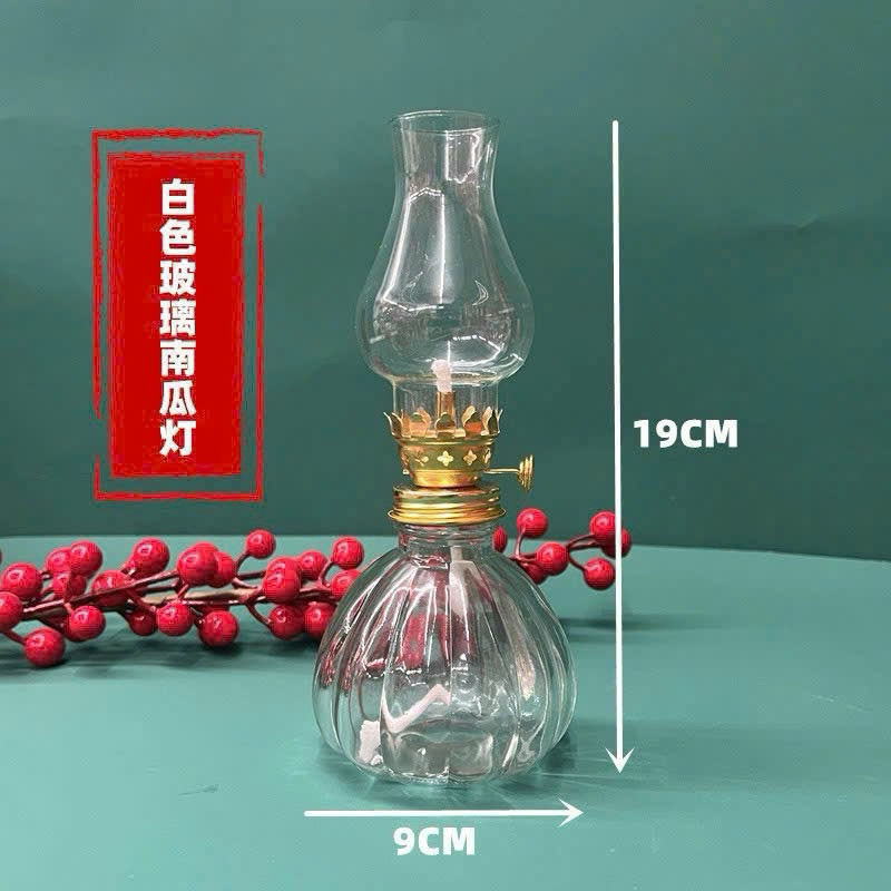 Đèn dầu chất liệu thủy tinh giá rẻ - bóng đèn dầu - tim đèn dầu