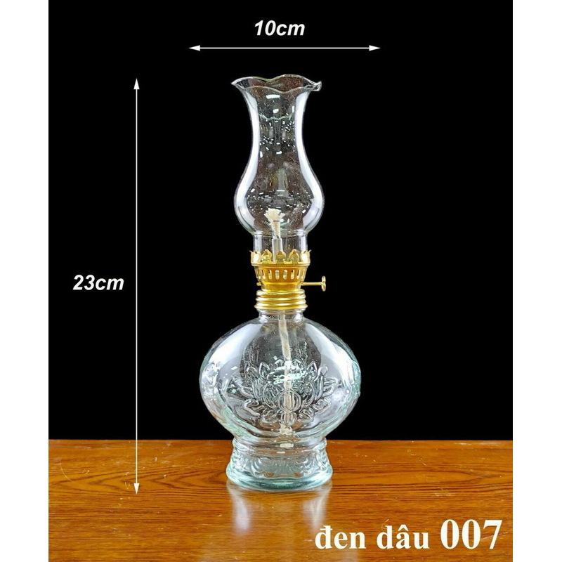 Đèn dầu chất liệu thủy tinh giá rẻ - bóng đèn dầu - tim đèn dầu