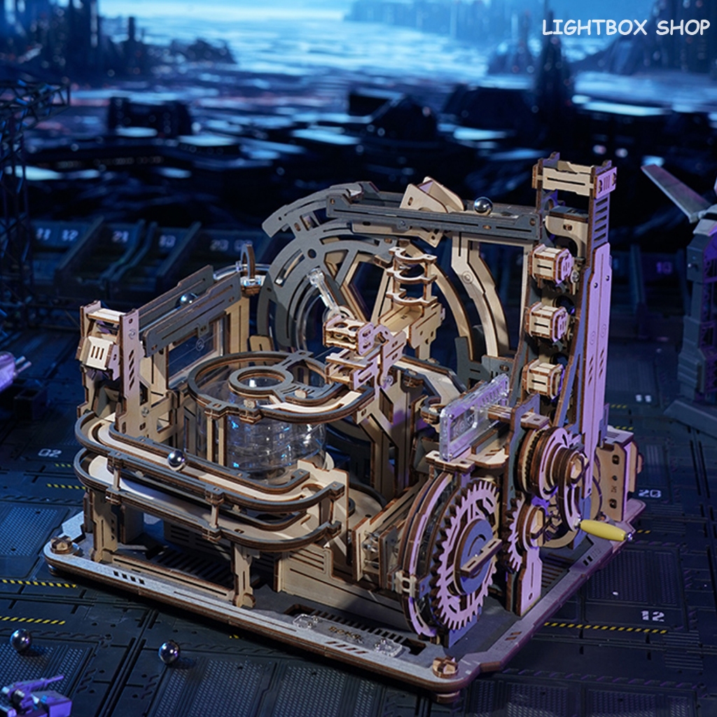 Mô hình Robotime ROKR Marble Spaceport Marble Run 3D Tự Lắp ráp Bằng gỗ ...