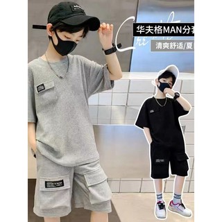 Set đồ bé trai 18-45kg, quần áo bé trai 4-15 tuổi mẫu quần túi hộp phong cách hàn quốc