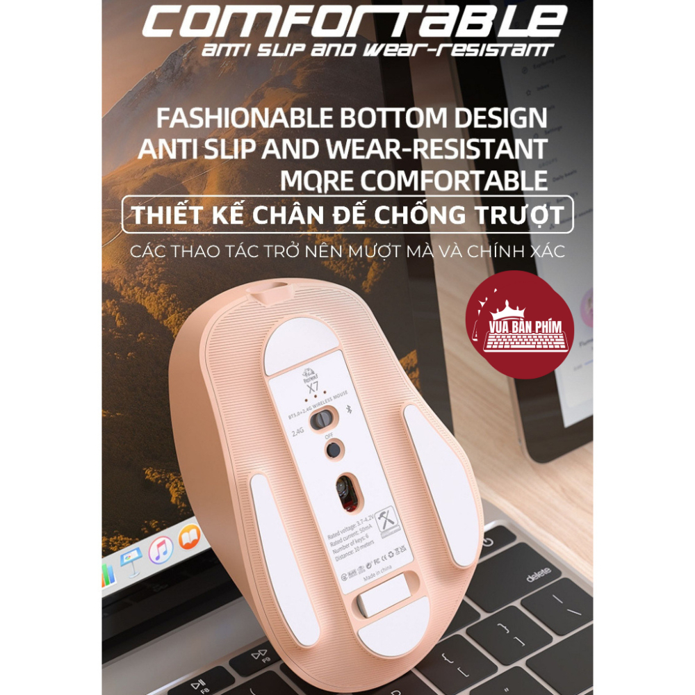 Chuột máy tính X7BT / A3 Ziyouland | Attack Shark văn phòng không dây new 2025 ,thiết kế công thái học, phím bấm im lặng | BigBuy360 - bigbuy360.vn