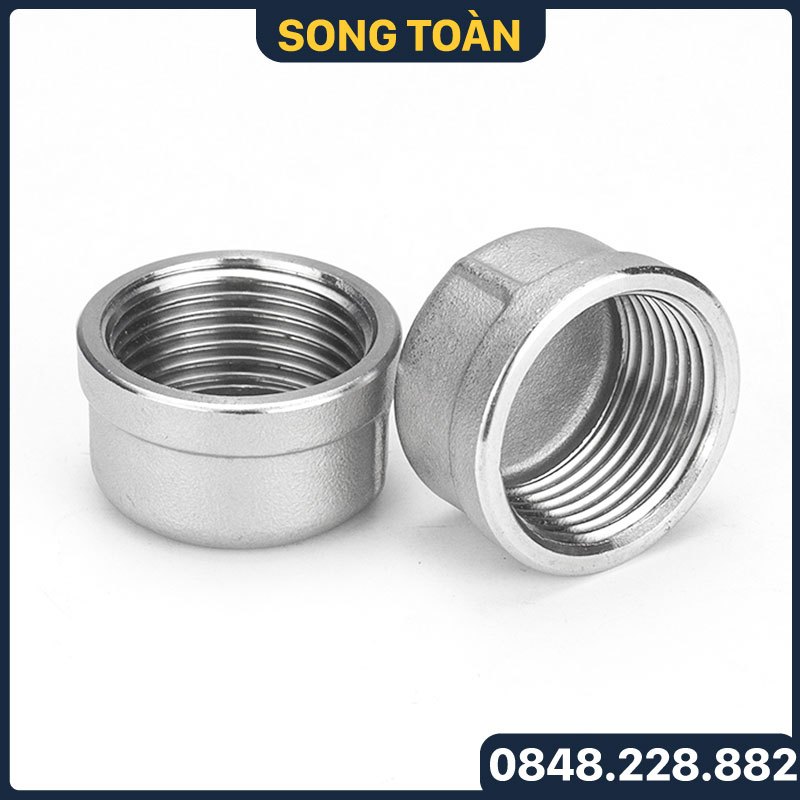 Đầu Bịt Ren Trong Inox 304, Nút Bịt Ren Inox 304 Phi 13 17 21 27 34 42 ...