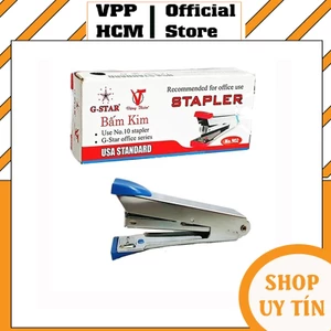 Bấm kim số 10 inox Gstar 902 chính hãng chịu lực bền