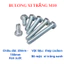 Bulong Mạ Kẽm Xi Trắng Cấp Bền 8.8 Size M10 - Dài 20mm đến 150mm - Lục Giác Ngoài Chịu Lực DIN 933