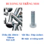 Bulong Mạ Kẽm Xi Trắng Cấp Bền 8.8 Size M10 - Dài 20mm đến 150mm - Lục Giác Ngoài Chịu Lực DIN 933