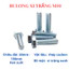 Bulong Mạ Kẽm Xi Trắng Cấp Bền 8.8 Size M10 - Dài 20mm đến 150mm - Lục Giác Ngoài Chịu Lực DIN 933