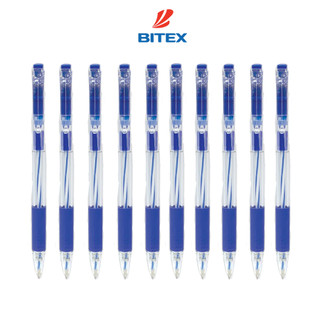 Combo 10 Bút Bi Bitex B03 ngòi 0.5mm mực xanh/đỏ/đen