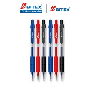 Combo 06 Bút gel Bitex mực xanh/đỏ/đen G03