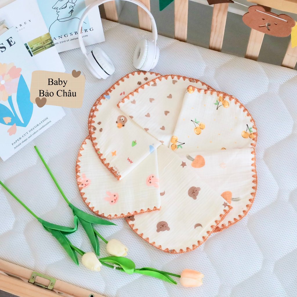 Gối Xô Muslin 10 Lớp Dành Cho Bé Sơ Sinh Cao Phong Cách Hàn Quốc 3sbaby DT06