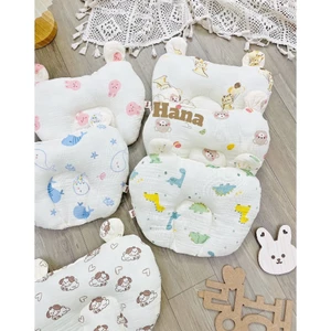 Gối Lõm Tim Hình Tai Gấu, Vải Xô Muslin, Êm Ái, Thoải Mái Cho Bé Nằm Gối Ngủ Cotton DT05