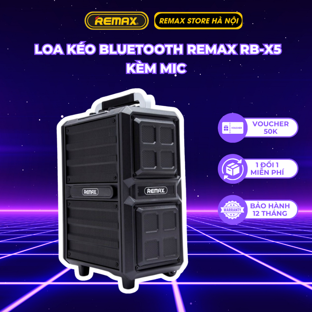 (CHÍNH HÃNG) Loa kéo Bluetooth REMAX RB-X5 kèm mic | Shopee Việt Nam