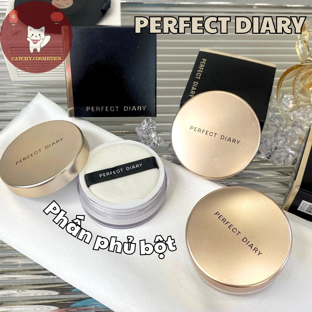 [PERFECT DIARY] Phấn Phủ Bột PERFECT DIARY Nắp Vàng Kiềm Dầu Kháng Mồ ...