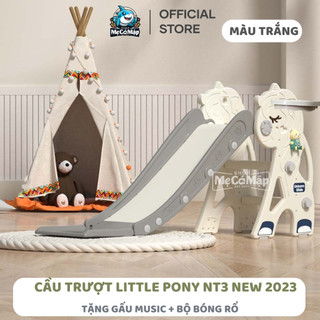 Cầu Trượt Cho Bé Pakey TẶNG BÓNG RỔ Cầu Trượt Gấp Gọn Cho Bé Mẫu Mới Nhựa Nguyên Sinh An Toàn