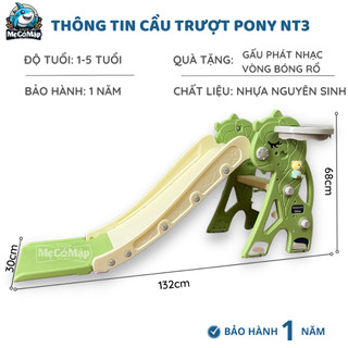 Cầu Trượt Cho Bé Pakey TẶNG BÓNG RỔ Cầu Trượt Gấp Gọn Cho Bé Mẫu Mới Nhựa Nguyên Sinh An Toàn