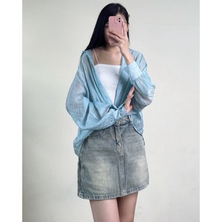 Áo sơ mi voan tơ mỏng mát nhiều màu kèm áo 2s - 247store - SMvoanto1311_P5K10