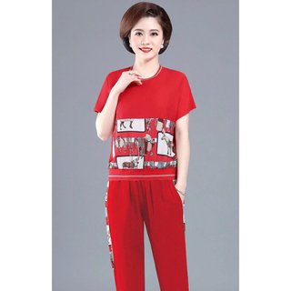 Đồ bộ trung niên, set đồ nữ chất đẹp trẻ trung – quà tặng ý nghĩa cho bà cho mẹ T62