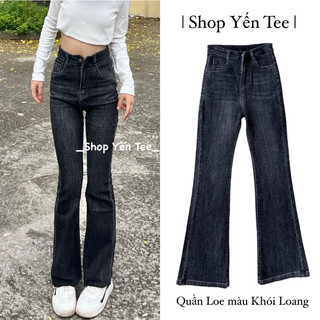( Hàng Đẹp ) Quần ống loe màu loang khói mới, from loe nhẹ dễ mặc , đi học , đi chơi đều xinh