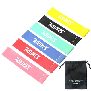 Bộ 6 dây kháng lực Mini band cao su Aolikes tập mông đùi, chân và tăng cơ lực sút cổ chân đá bóng