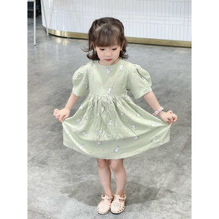 Váy lanh/tole Loại 1 cho bé gái BATALA KIDS,  váy cộc tay mùa hè cho bé thoáng mát, mềm mịn