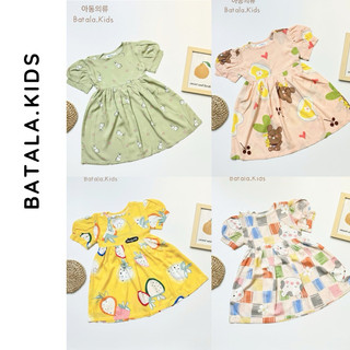 Váy lanh/tole Loại 1 cho bé gái BATALA KIDS,  váy cộc tay mùa hè cho bé thoáng mát, mềm mịn
