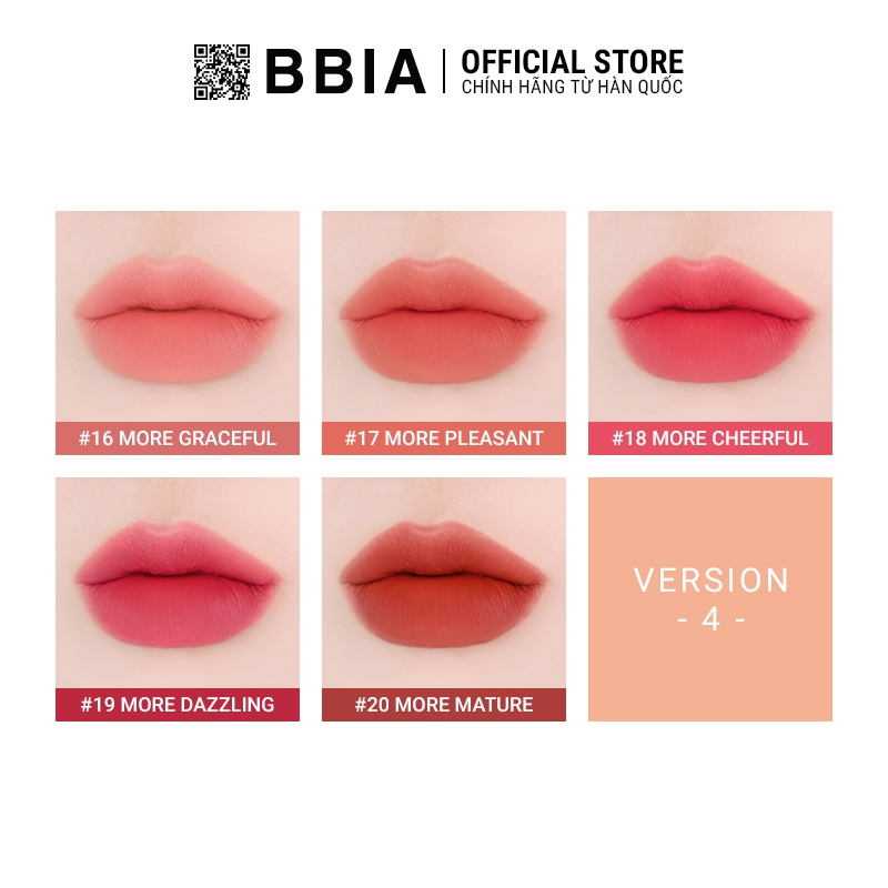 Ảnh Son Kem Lì Thuần Chay Bbia Last Velvet Tint - V Edition - Version 4 (5 màu) 5g 2