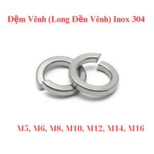 Long Đền Vênh INOX 304 (Vòng Đệm Vênh) M4 M5 M6 M8 M10 M12 M14 - Túi 20-30 Cái Chống Rỉ,Chống Nới Lỏng Bulong (Loại Xịn)