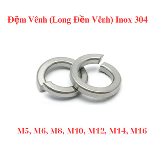 Long Đền Vênh INOX 304 (Vòng Đệm Vênh) M4 M5 M6 M8 M10 M12 M14 - Túi 20-30 Cái Chống Rỉ,Chống Nới Lỏng Bulong (Loại Xịn)