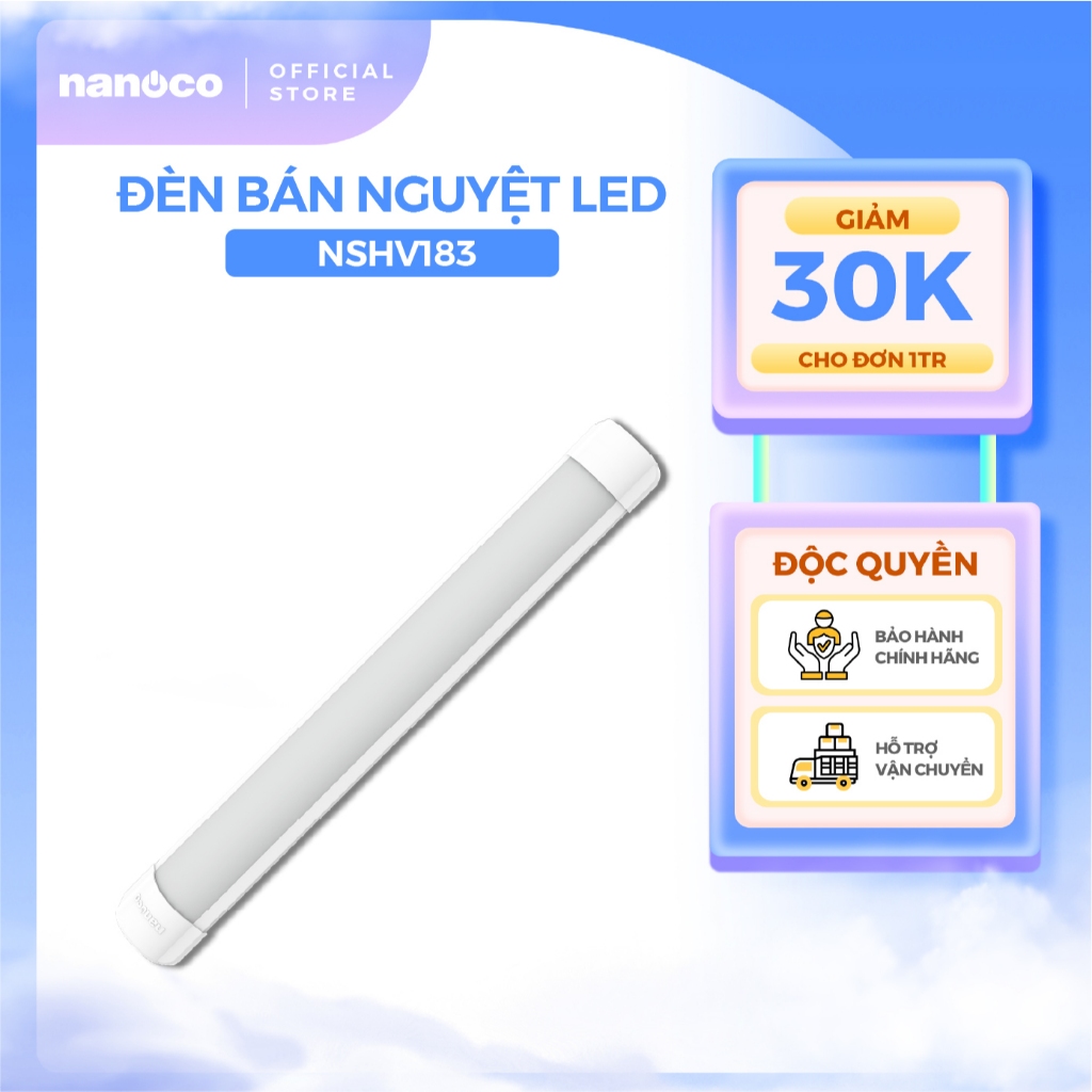 Đèn bán nguyệt LED Nanoco 6 tấc/ 1.2m - 18W/ 36W - Ánh sáng trắng ...