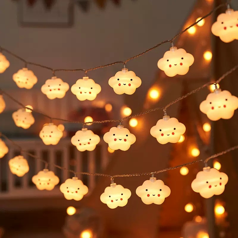 Đèn LED dây USB hình ngôi sao, cầu vồng, mây cute trang trí nhà cửa phòng ngủ, phòng khách siêu xinh, mang đi cắm trại.