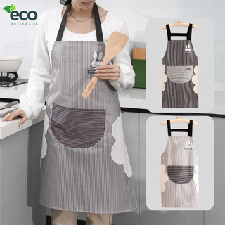 Tạp dề chống thấm nước, thấm dầu ECO có túi lớn đựng đồ và khăn lau tay thời trang Hàn Quốc