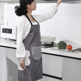 Tạp dề chống thấm nước, thấm dầu ECO có túi lớn đựng đồ và khăn lau tay thời trang Hàn Quốc