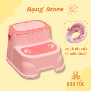 Ghế bậc thang cho bé đa năng, ghế kê chân Toilet cho bé để chân bồn cầu gác chân cho bé chống táo bón hình ngộ nghĩnh