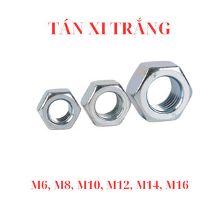 Đai Ốc - Ê Cu - tán xi trắng đủ size M6 - M8 - M10 - M12 - M14 - M16