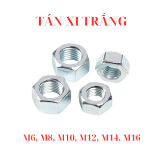 Đai Ốc - Ê Cu - tán xi trắng đủ size M6 - M8 - M10 - M12 - M14 - M16