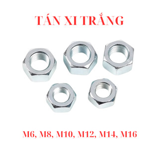 Đai Ốc - Ê Cu - tán xi trắng đủ size M6 - M8 - M10 - M12 - M14 - M16