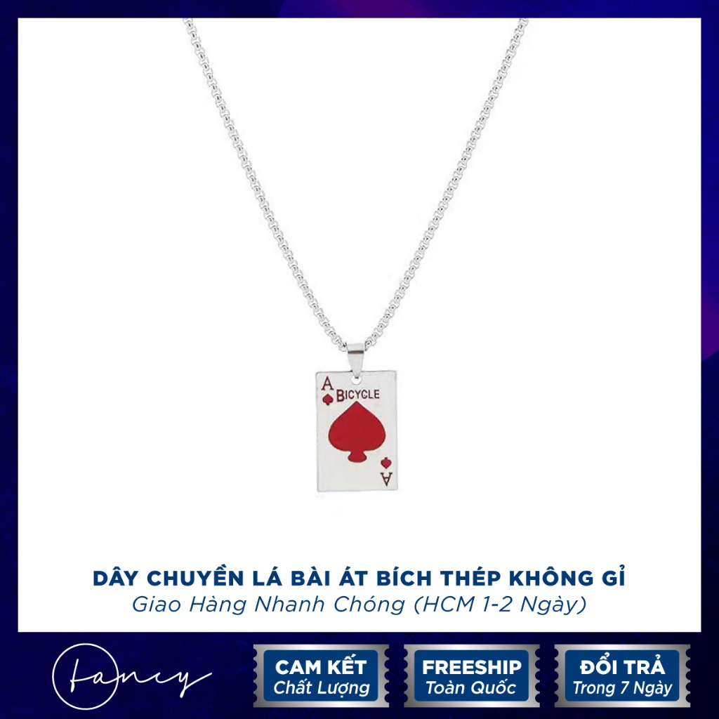 Dây chuyền titan không gỉ thời trang Fancy, vòng cổ unisex mặt dây nhiều mẫu phong cách hiphop