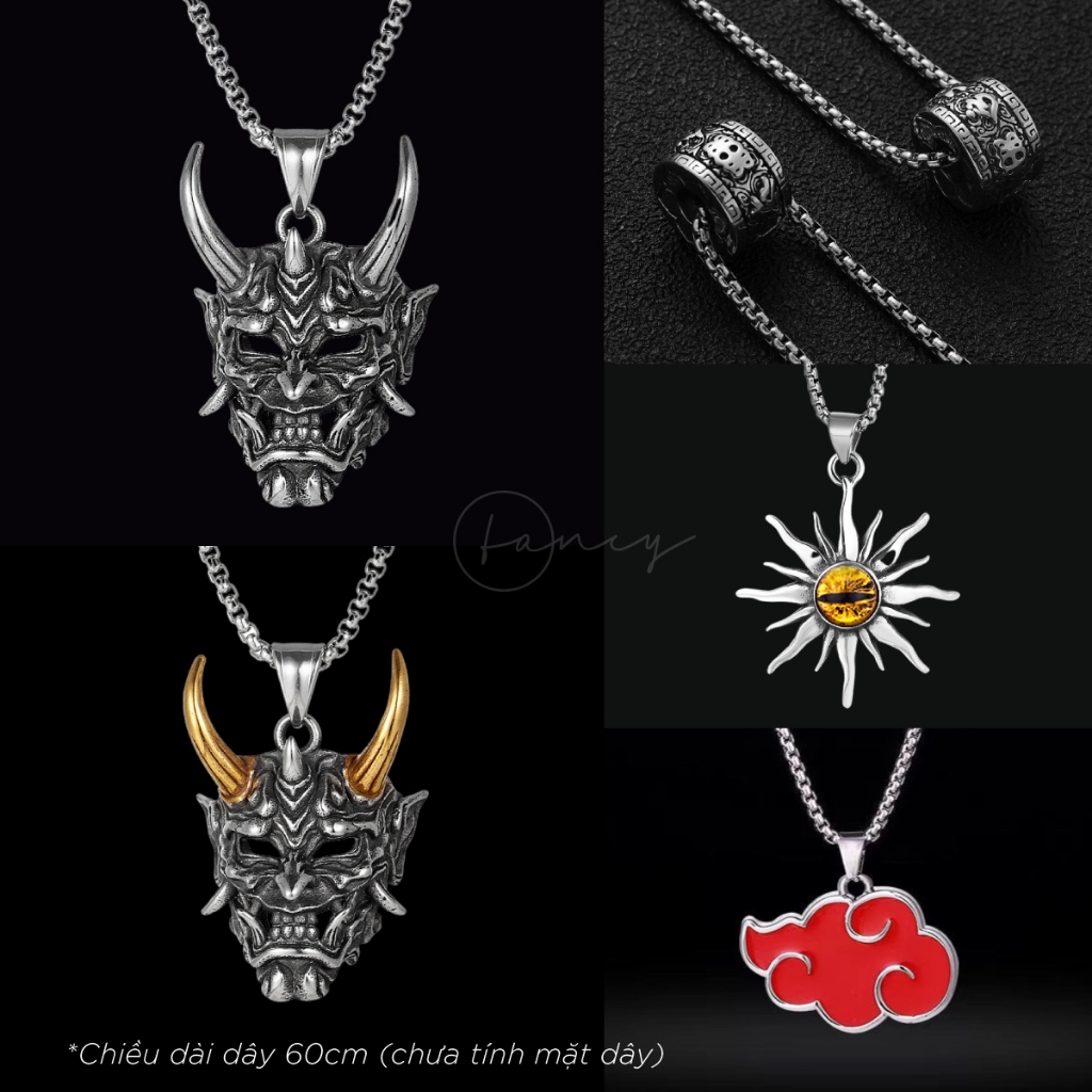 Dây chuyền titan không gỉ thời trang Fancy, vòng cổ unisex mặt dây nhiều mẫu phong cách hiphop