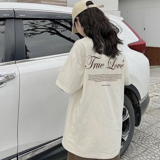Áo thun đôi nam nữ True Love phông tay lỡ, set đồ bộ đôi chất liệu Premium Cotton 100% [A015]