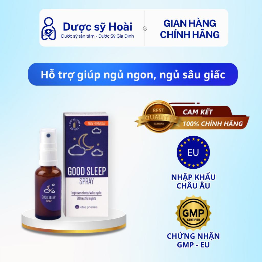 Chai xịt GOODSLEEP SPRAY giúp ngủ ngon, ngủ sâu giấc - Lọ 30ml | Shopee ...