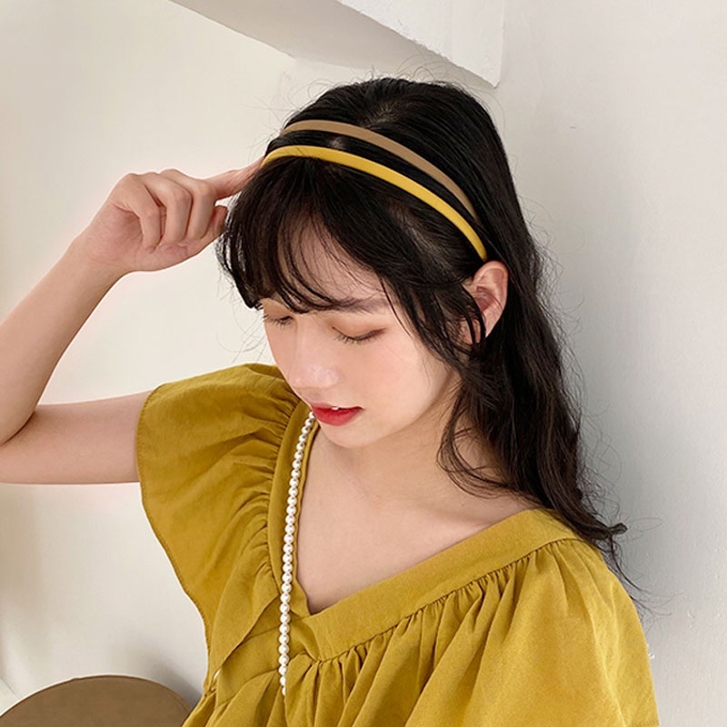 Bờm Tóc,Băng Đô Cài Tóc Nhiều Kiểu Nhiều Màu Bằng Nhựa Dẻo Có Răng Chống Trượt Phụ Kiện Tóc
