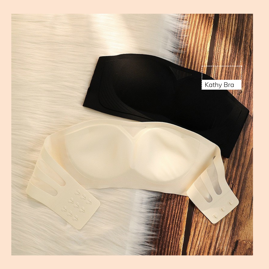 B58 [CAO CẤP] Áo Quây Cúp Ngực Không Dây Chống Tuột KATHY BRA Chất Su Nước Mềm Mịn Nhẹ Tênh Không Gọng Đệm vừa 1,5 cm | BigBuy360 - bigbuy360.vn