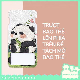 [Sẵn VN] Bao Đựng Thẻ Nhân Viên Dọc Nhựa ABS Phong Cách Nhân Vật Hoạt Hình Gấu Trúc Panda Art