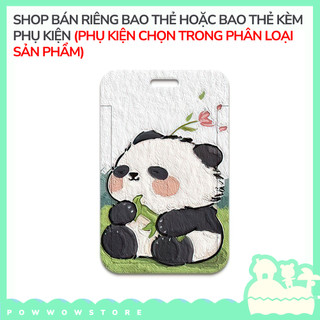 [Sẵn VN] Bao Đựng Thẻ Nhân Viên Dọc Nhựa ABS Phong Cách Nhân Vật Hoạt Hình Gấu Trúc Panda Art