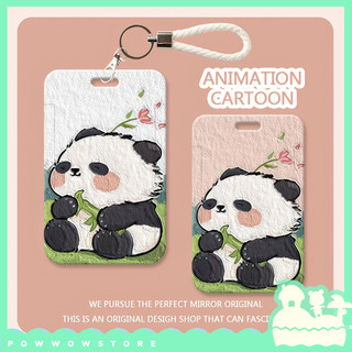 [Sẵn VN] Bao Đựng Thẻ Nhân Viên Dọc Nhựa ABS Phong Cách Nhân Vật Hoạt Hình Gấu Trúc Panda Art