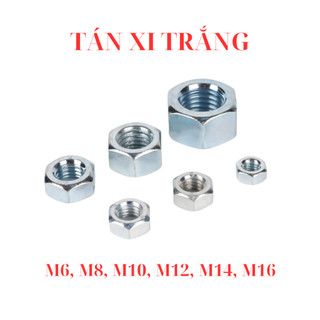 Đai Ốc - Ê Cu - tán xi trắng đủ size M6 - M8 - M10 - M12 - M14 - M16