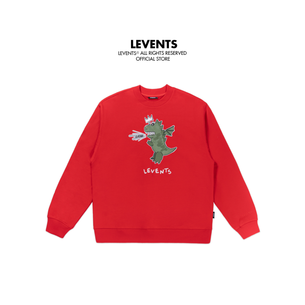 Áo Sweater Levents Dragon/ Red Chất Nỉ Chân Cua Unisex Oversized ...
