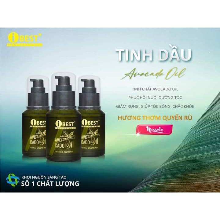 Tinh dầu phục hồi dưỡng tóc Argan Avocado Oil For Shiny&Healthy Hair iBest 60ml VAF Tinh dầu hồi sinh tóc hư tổn iBest K