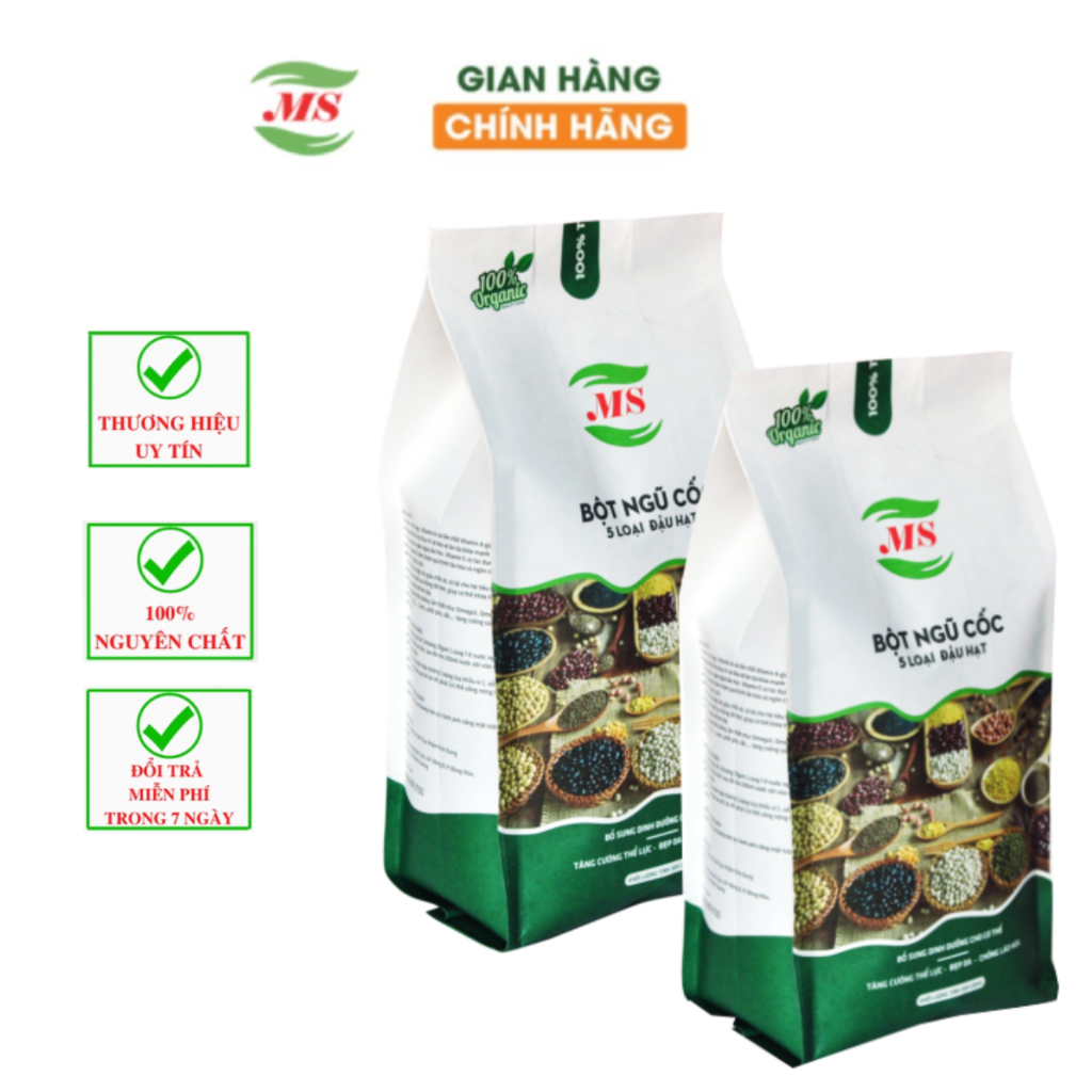 Combo 2 Gói Ngũ Cốc MS 9 vị đậu (01kg), bột ngũ cốc dinh dưỡng, lợi sữa, tăng cân, tăng cơ